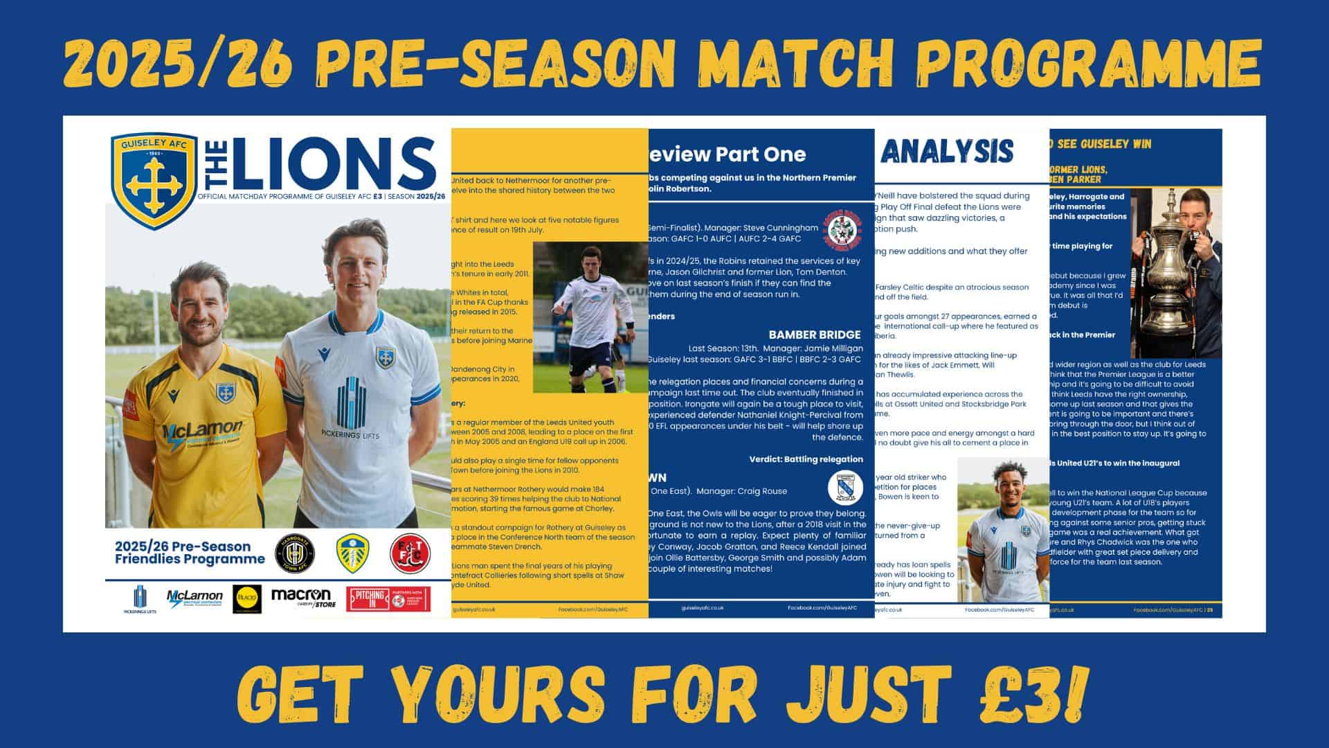 Match Programme Pdf 25/26 Pre-Season Friendlies Match Programme Preview | Guiseley AFC